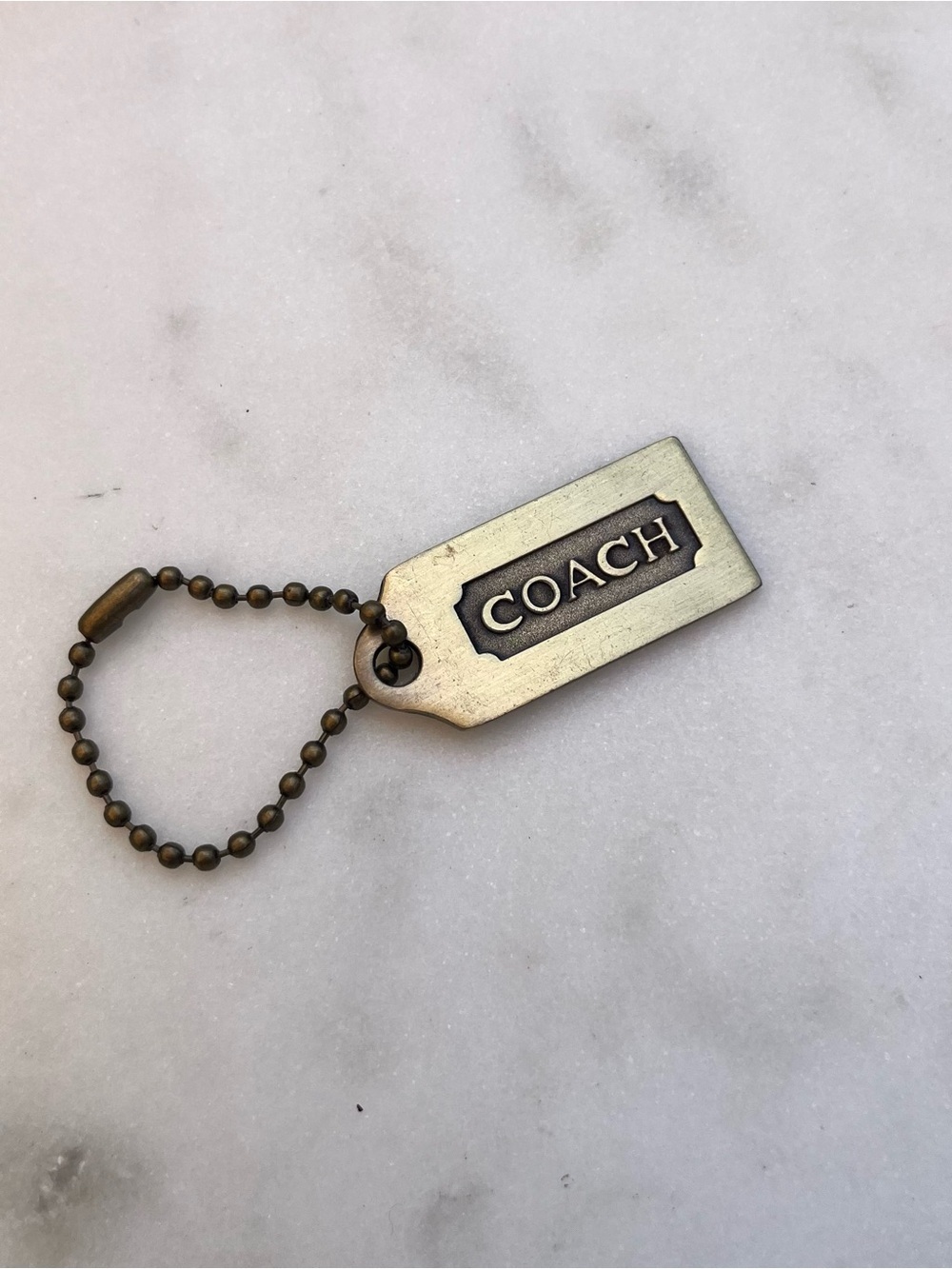 COACH Vintage Metal Gold Hang Tag, Bag Charm - Picture 3 of 4
